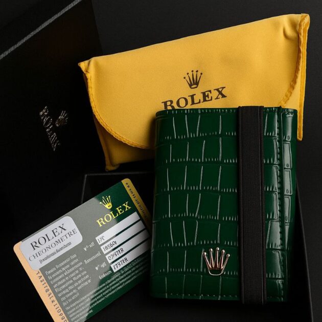 Porte Feuille RLX "VERT Croco"