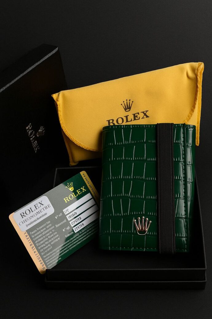 Porte Feuille RLX "VERT Croco"